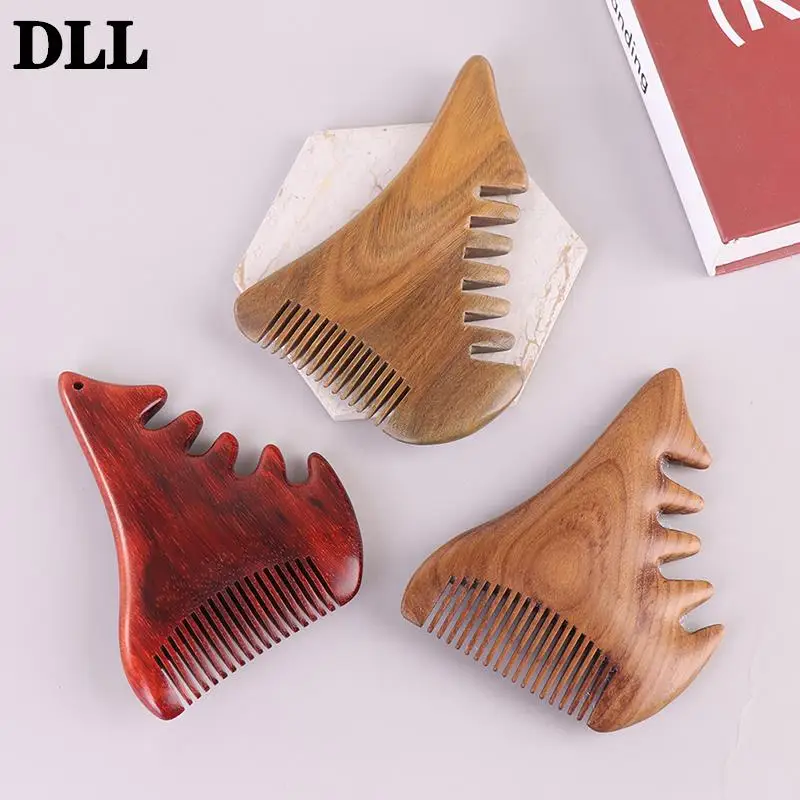 

Wood Comb Guasha Comb Wide Tooth Hair Comb Spa Acupuncture Stimulation Points 1pc