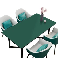 pure color pu leather tablecloth waterproof and oil proof disposable anti scalding household rectangular table mat cloth