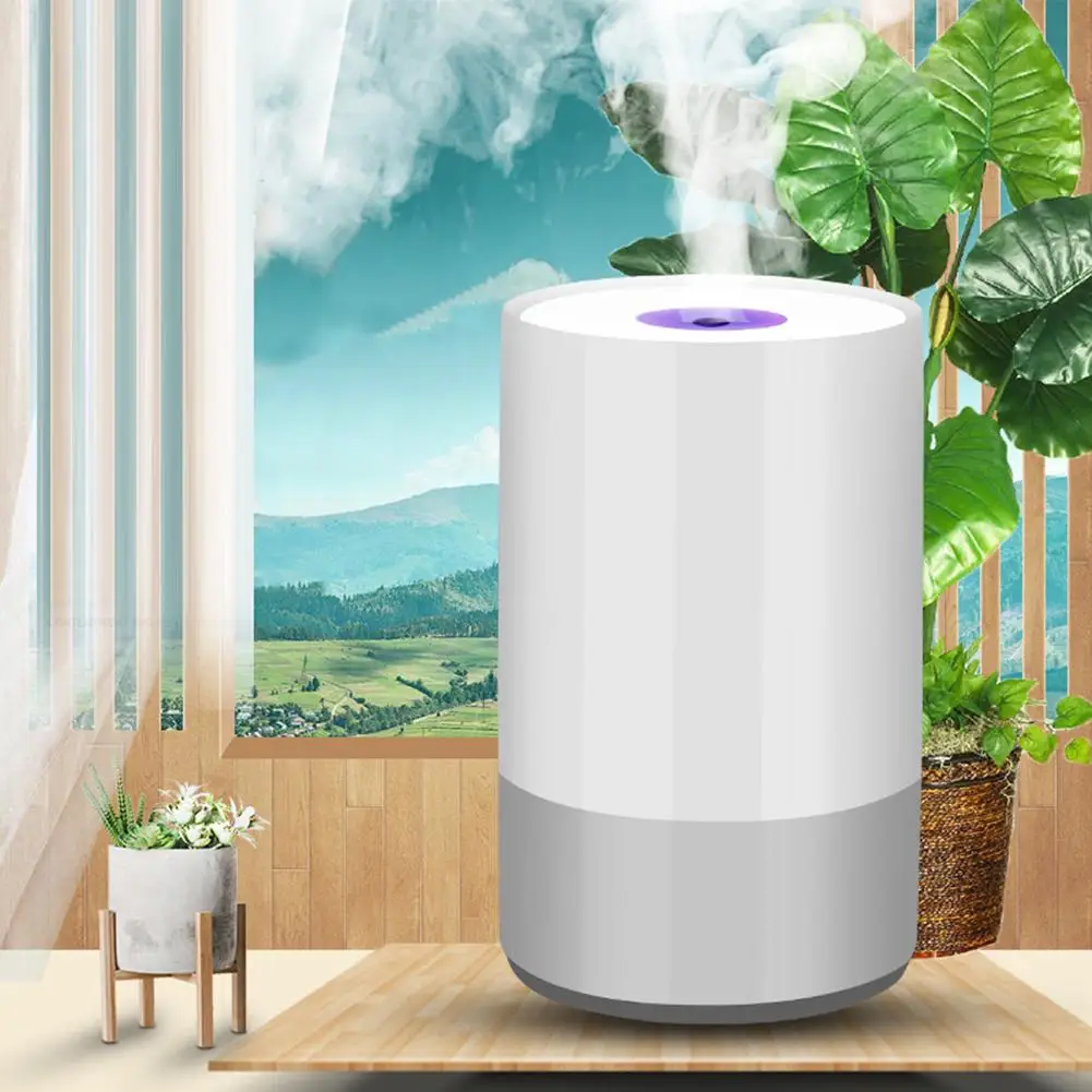 

320ml Mini Air Humidifier Cylindrical LED Chromatic Lamp Aromatherapy Essential Oil Diffuser Ultrasonic USB Atomizer