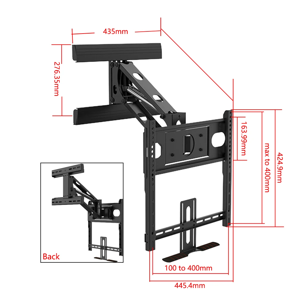 Кронштейн для телевизора 32-50 дюймов подъемный газовый пружинный гидравлический