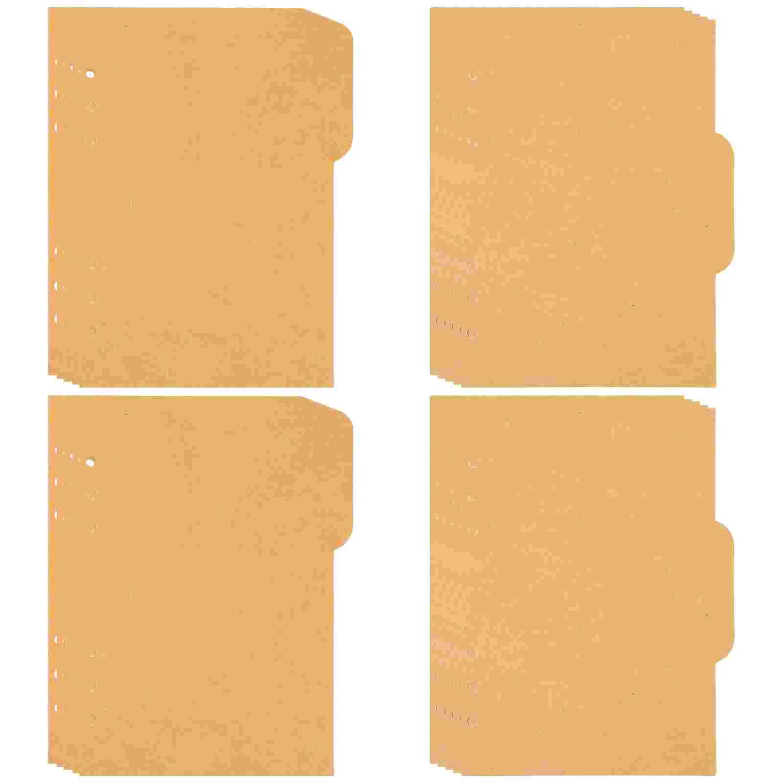 

4 Sets/20PCS Blank Index Cards Piece Paper Insert Indexes Binder Tab Insertable Separator Page