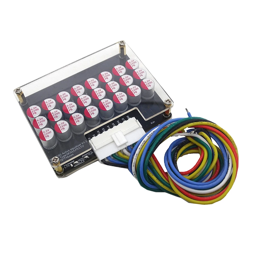 

NEW-Whole Group Balancer 8S 5A Active Lithium Lipo Lifepo4 Battery Equalizer Energy Transfer Capacitor BMS Board With Shell
