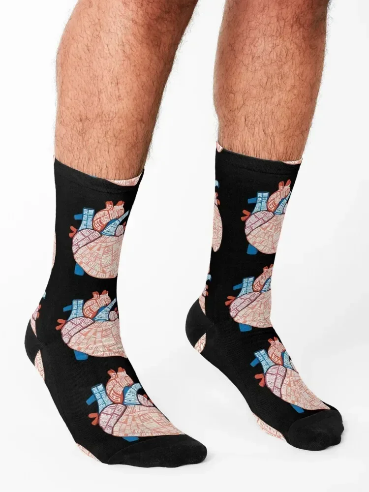 Анатомическое сердце - для кардиологических медсестер носки цветные походные