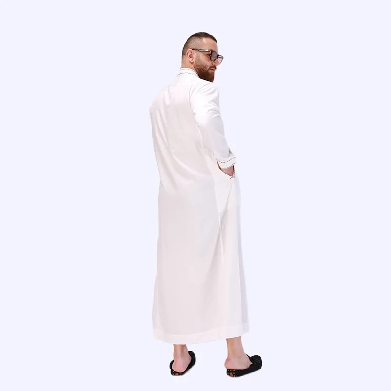 Muslim Fashion Men Robe Kaftan Abayas Ropa Islamica Hombre Pakistan Arabic Jubba Thobes Islamic Clothing Bonnet Homme Musulman