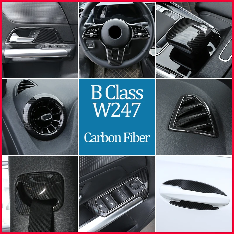 

Carbon Fiber For Mercedes Benz B Class W247 2019-2020 Car Interior Decoration Cover Trim Stickers Car Accessories
