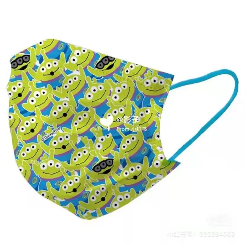 

Disney 50-100pcs/no Box Disposable Adult Mask Cartoon 3 Eye Mask Toy Story Student Protection And Ventilation Non-woven Fabric