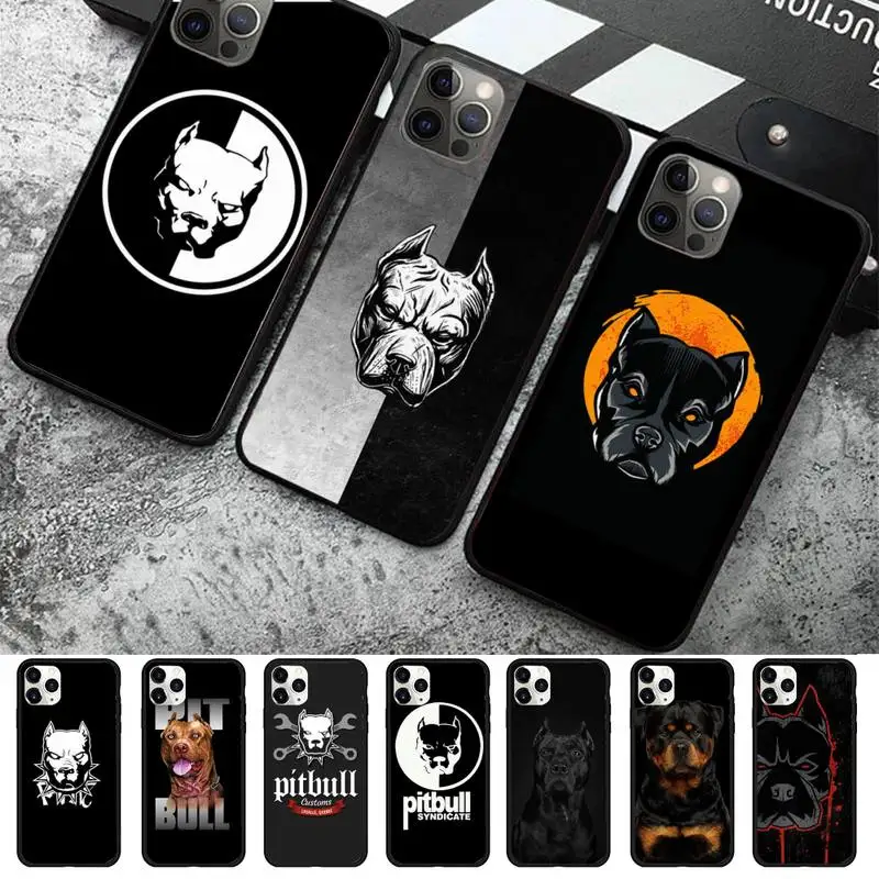 FHNBLJ чехол для телефона питбуль с милой собакой iPhone 11 12 13 Mini Pro Max 8 7 6 6S Plus X 5 SE 2020 XR XS |