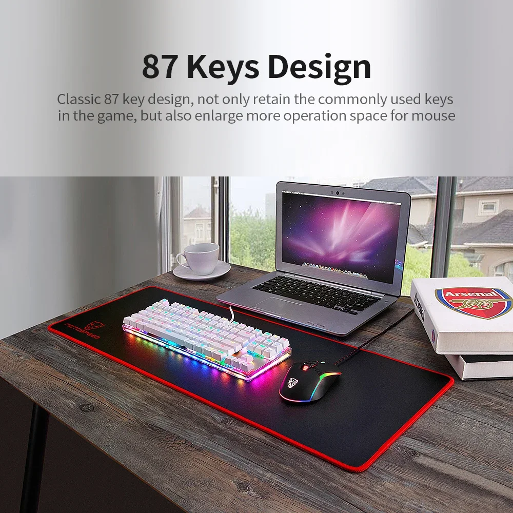 B-M Оригинальная игровая механическая клавиатура Motospeed K87S проводная USB 87 клавиш с