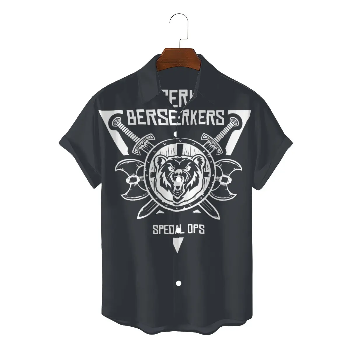 

Berserkers Viking Special Ops Men Hawaii Shirts Berserk Guts Griffith Behelit Manga Square Collar 3D Shirt Humor Top Quality