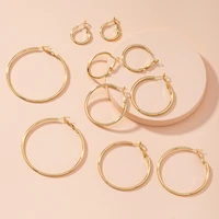 custom large circle hoop earring for women stainless steel geometric earrings personality name drop earring gold metal hip hop