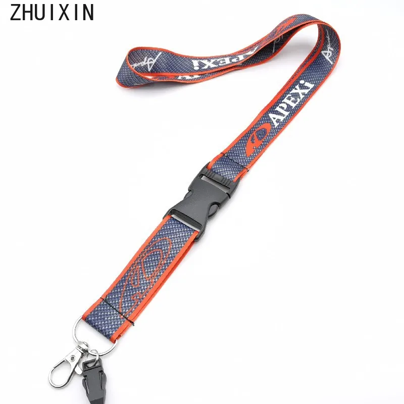 Шнурок с логотипом Apexi, нейлоновое теплопередающее украшение для шеи, идентификатор для телефона, брелок для ключей, брелок для автомобильного мотоцикла