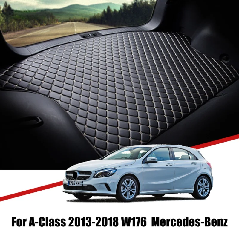 

Кожаные коврики на заказ для багажника автомобиля Mercedes Benz A Class 2013 2014 2015-2020, водонепроницаемый нескользящий поднос, аксессуары для груза