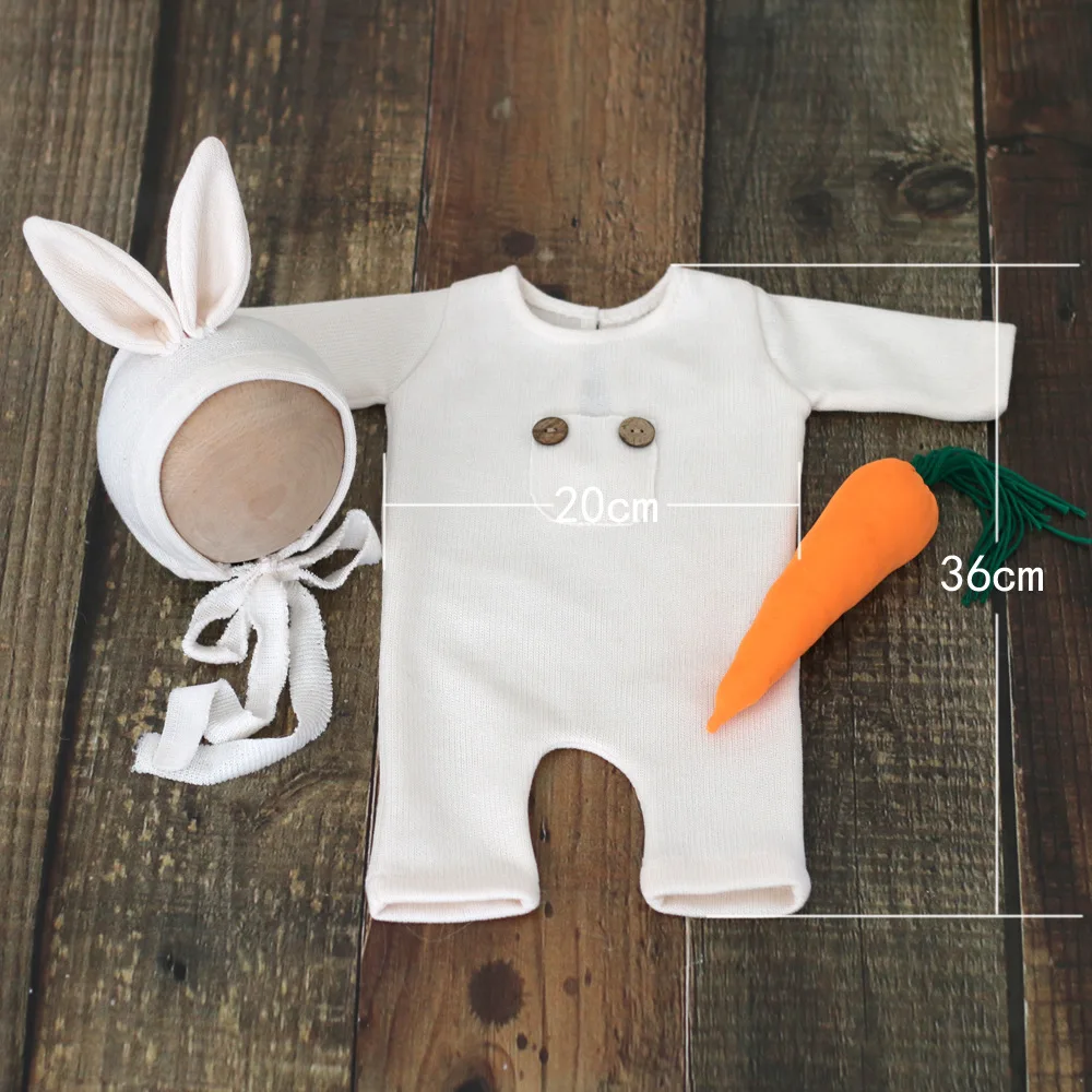 3 шт./комплект Детский комплект из шапки кролика комбинезона и редиса