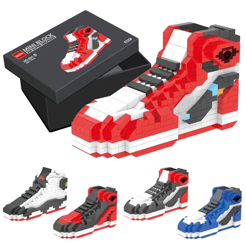 Building Blocks Sneakers Model Diy Assembly Bricks Toys For Children Boys Birthday Christmas Gifts
