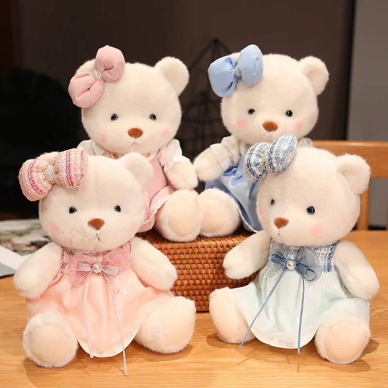 

30-40CM High Quality Wearing Yarn Skirt Cloth Skirt Bear Plush Doll Animal Teddy Bear Plush Toys Kids Girls Lover Birthday Gift
