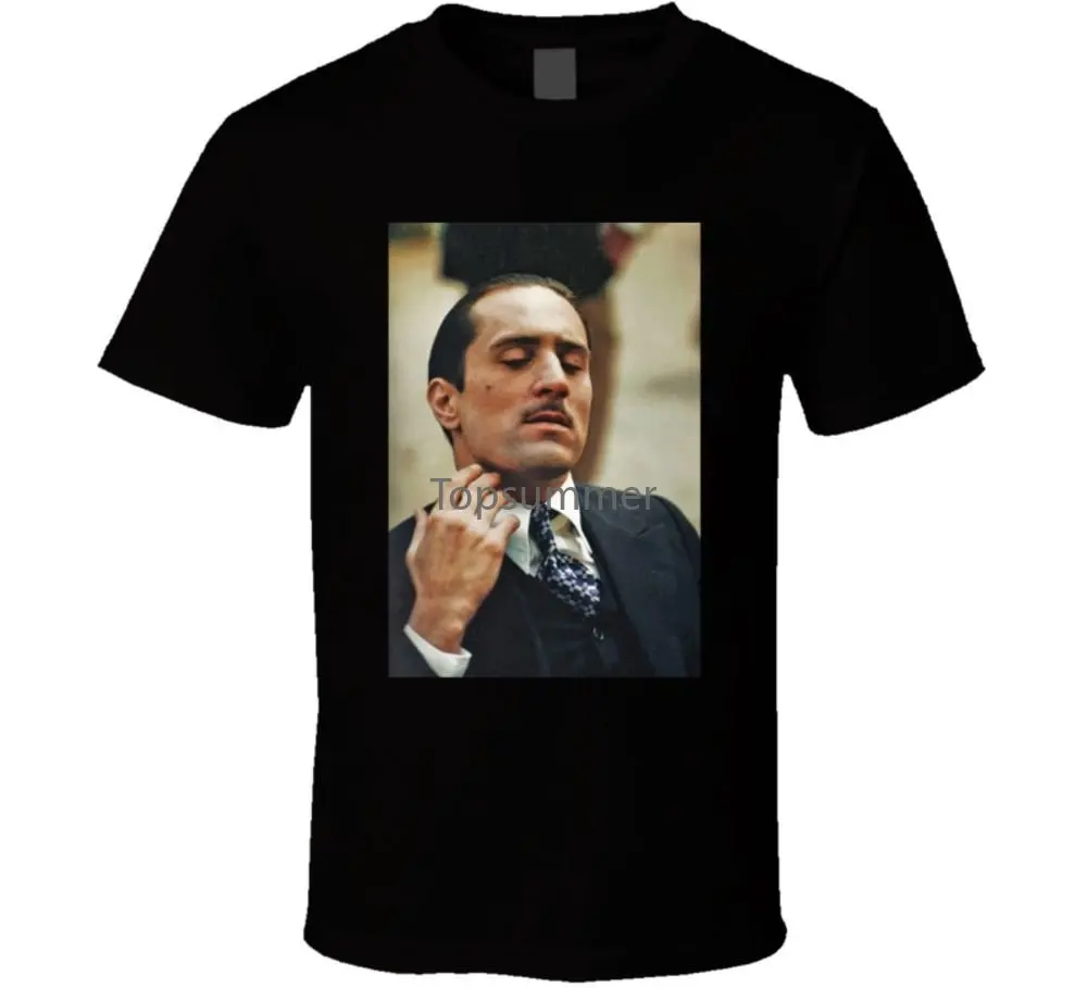 

Summer New Print Cotton Fashion Godfather 2 De Niro Vito Corleone Mafia Classic Movie Fan T Shirt Short O Neck Fashion