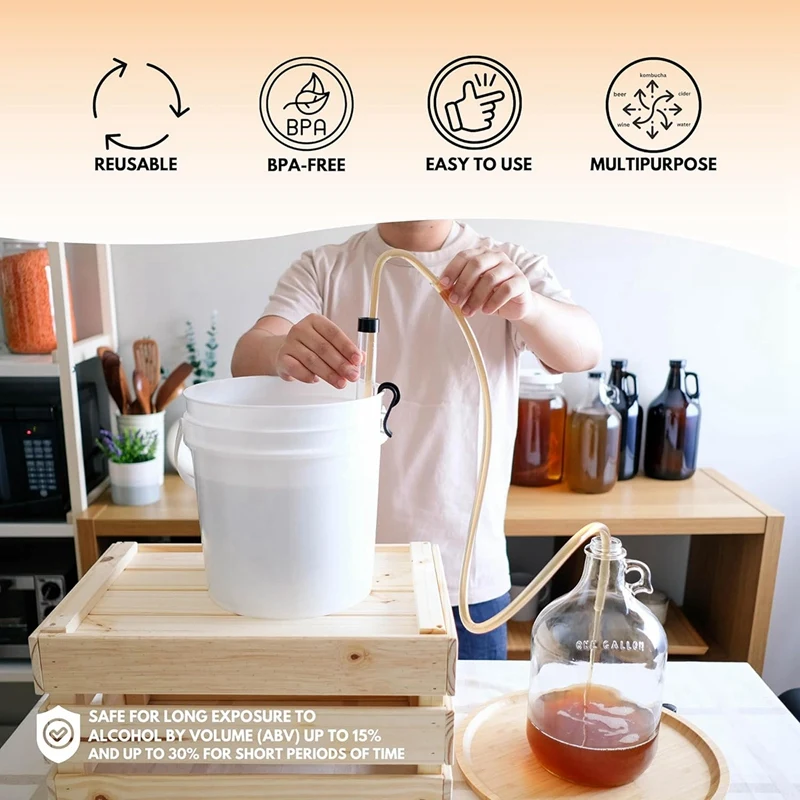 Автоматический сифон 6 5 дюйма с зажимом футов шланг для розлива набор пищевыми