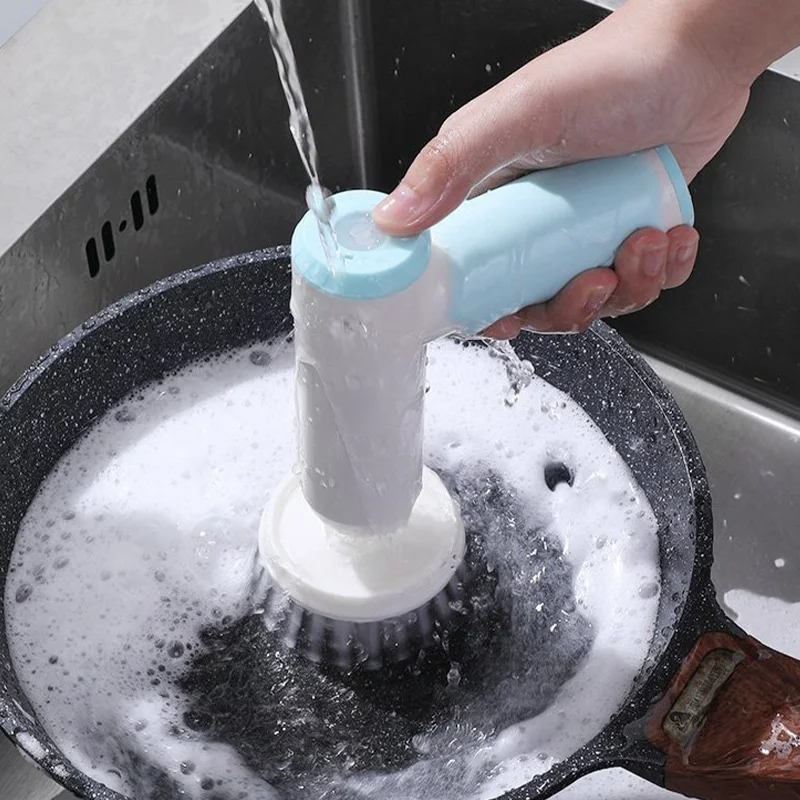 

Electric Cleaning Brush 3 Brush Heads Cleaner Multifunctional Cleaning Pots and Dishes for Kitchen 다기능 전동청소솔