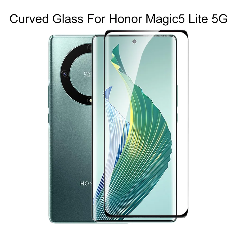 

Изогнутое стекло для Honor Magic5 Lite, закаленное стекло для Honer Magic4 Ultimate Magic 4 Pro 5 5 Lite Magic5Lite 5G, прозрачная защита экрана