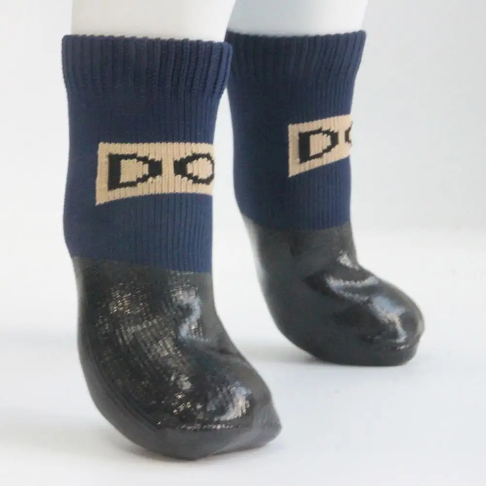 

Стильные носки для собак, 4 шт., мягкие текстурные носки для кошек, нескользящие носки от дождя для домашних животных, кошек и собак