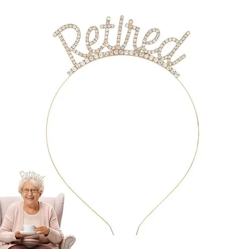 

Retirement Party Decorations Rhinestone Retired Ceremonial Decorative Headband Exquisite Retirement Ceremony Hair Accessories