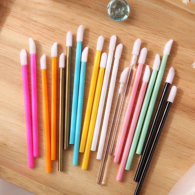 

GUGCGV Disposable Lip Brush Lipstick Gloss Wands Applicator Make Up Tools Cosmetic Brushes Eyelash Eyebrow Accessories