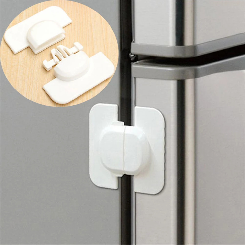 

Home Refrigerator Fridge Freezer Door Lock Cabinet Plastic Door Lock Toddler Kids Child Cabinet Locks Baby Safety Child Lock