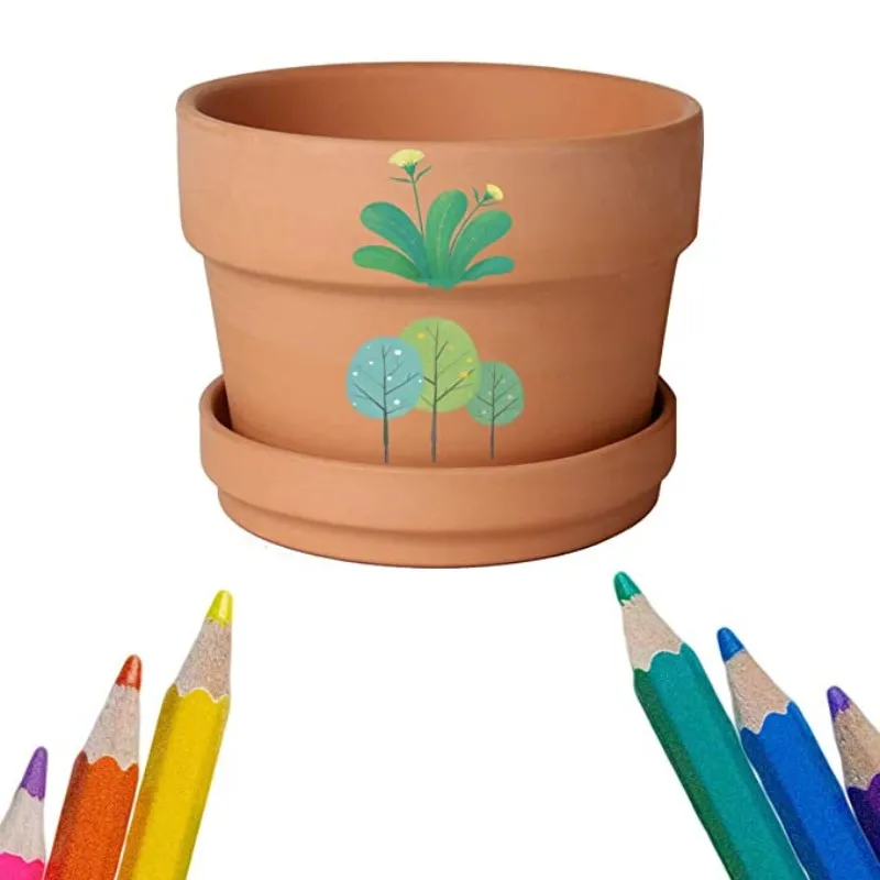 Глиняные Горшки с блюдце 3 7 дюйма лампочка 6 шт. в упаковке