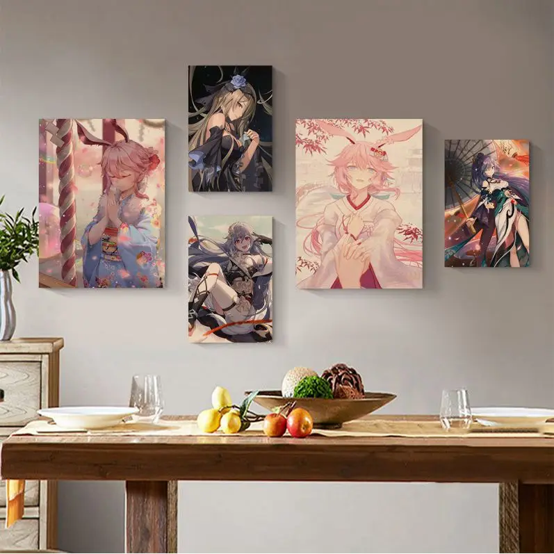 

Honkai Impact Classic Anime Poster Vintage Room Bar Cafe Decor Home Decor