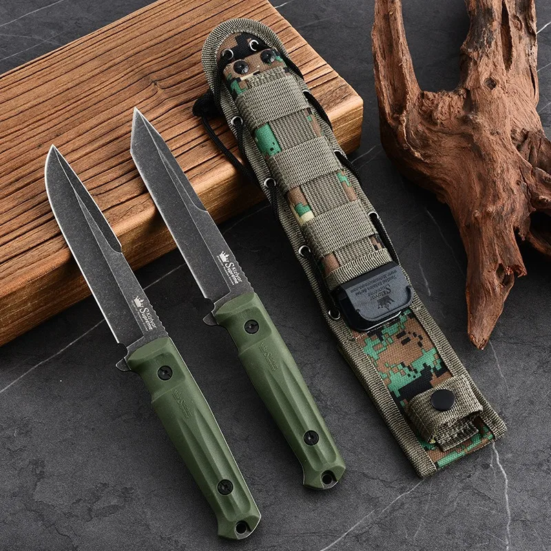 Высокопрочный Тактический Прямой Нож Для Кемпинга Выживания На Открытом Воздухе