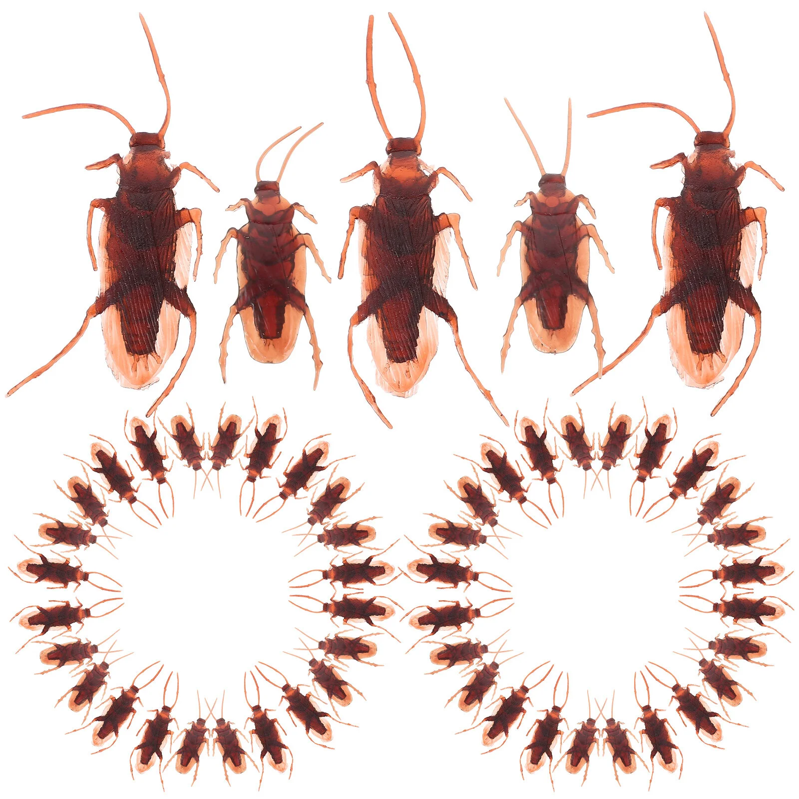 

100 Pcs Small Toy Halloween Toys Tricky Props Fake Cockroach Party Plastic Game Decor Roaches