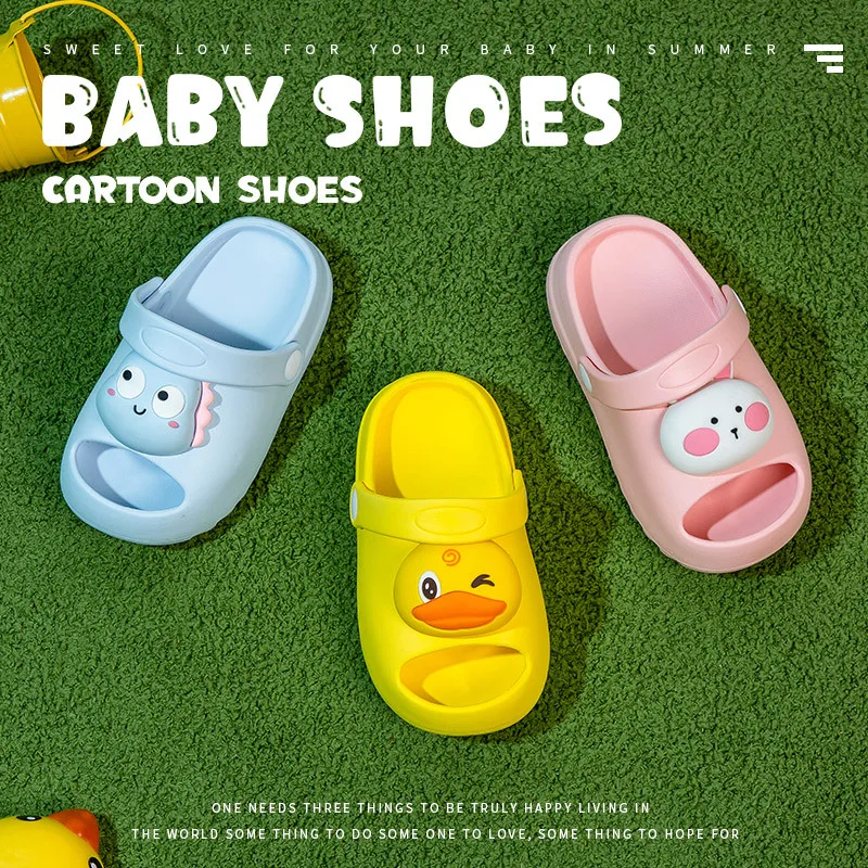 0-5y Kids Mules & Clogs Summer Infant Baby Boys Girls Sandals Cartoon Rabbit Beach No-slip Slippers Children Garden Shoes C20