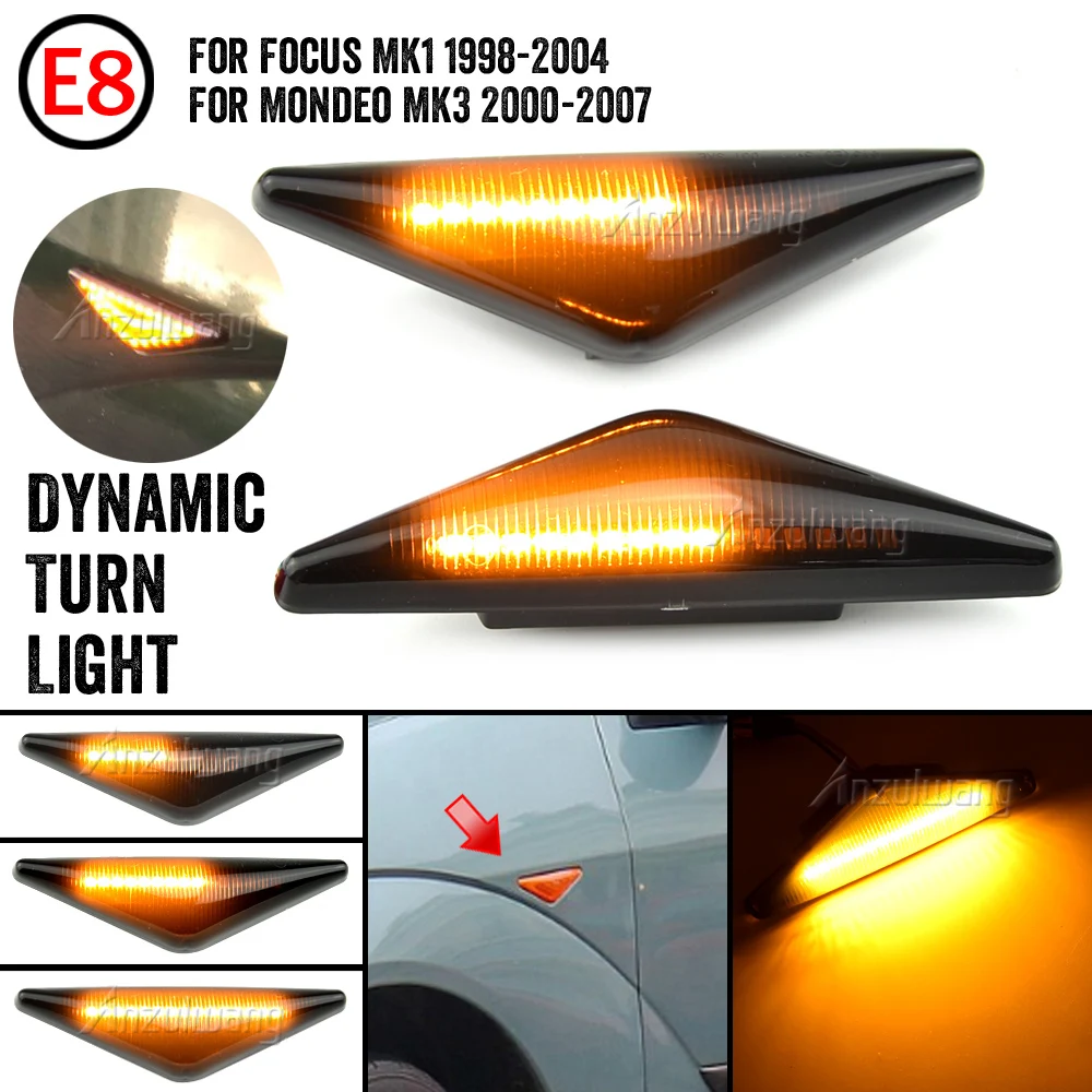 

LED Dynamic Side Marker Lamp Turn Signal Light Indicator For Ford Focus MK1 1998-2004 Modeo MK3 2000-2007