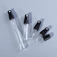 10pcspack 2ml 3ml 5ml 10ml bottle empty cosmetics bottle sample thin glass vials black clear portable mini perfume glass