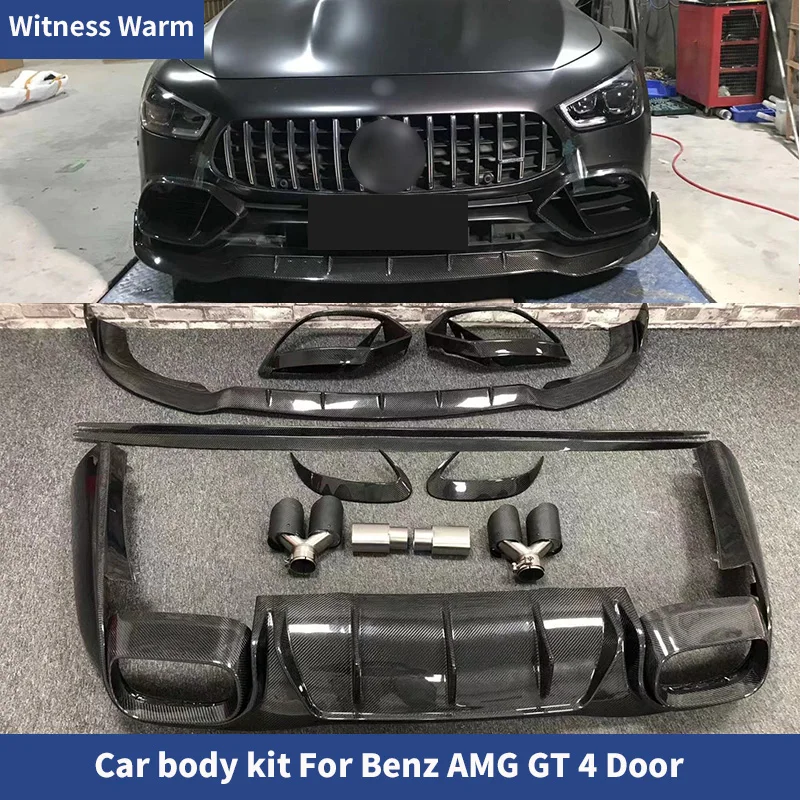 

Carbon Fiber Frp Front Rear Bumper Diffuser Exhaust Tips Bodykit Side Skirt Lip Spoilers for Benz Amg Gt 4 Door Gt 50 Gt53