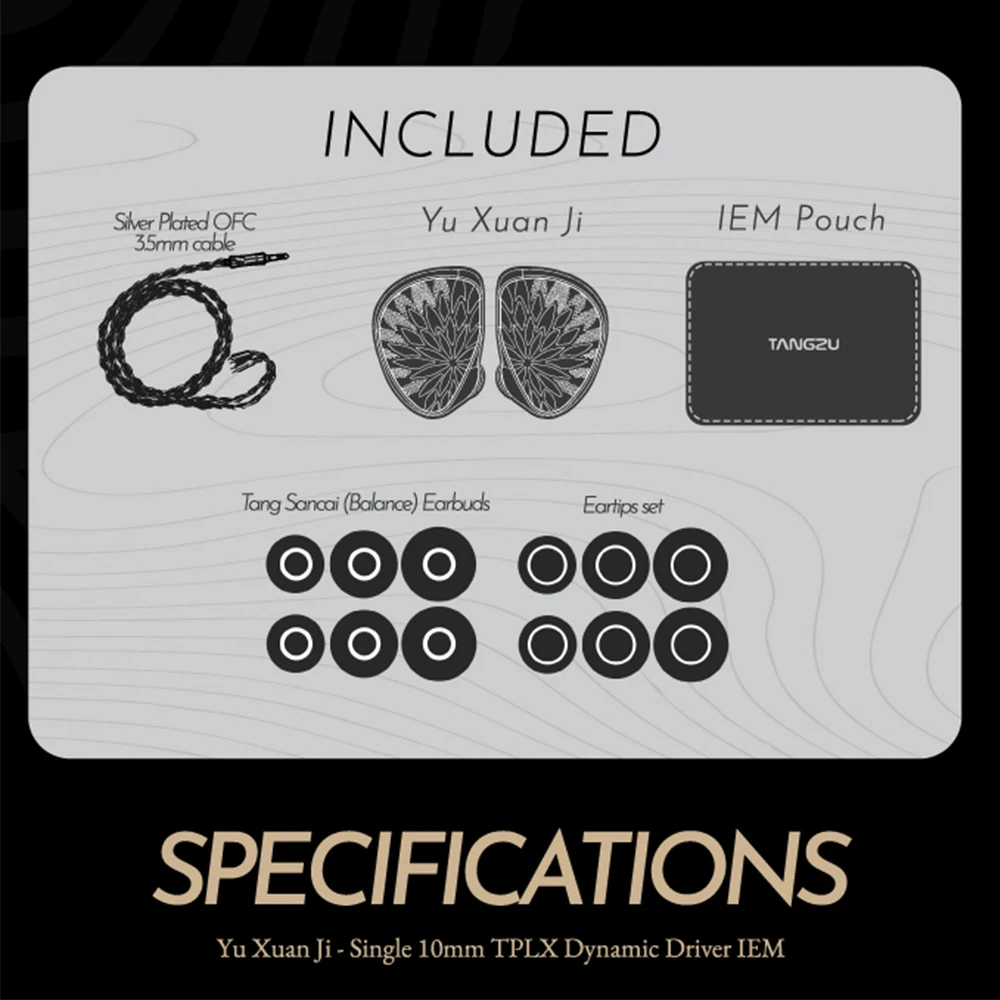 TANGZU YU XUAN JI HIFI наушники-вкладыши 10 мм топологический динамический драйвер yuxuanji