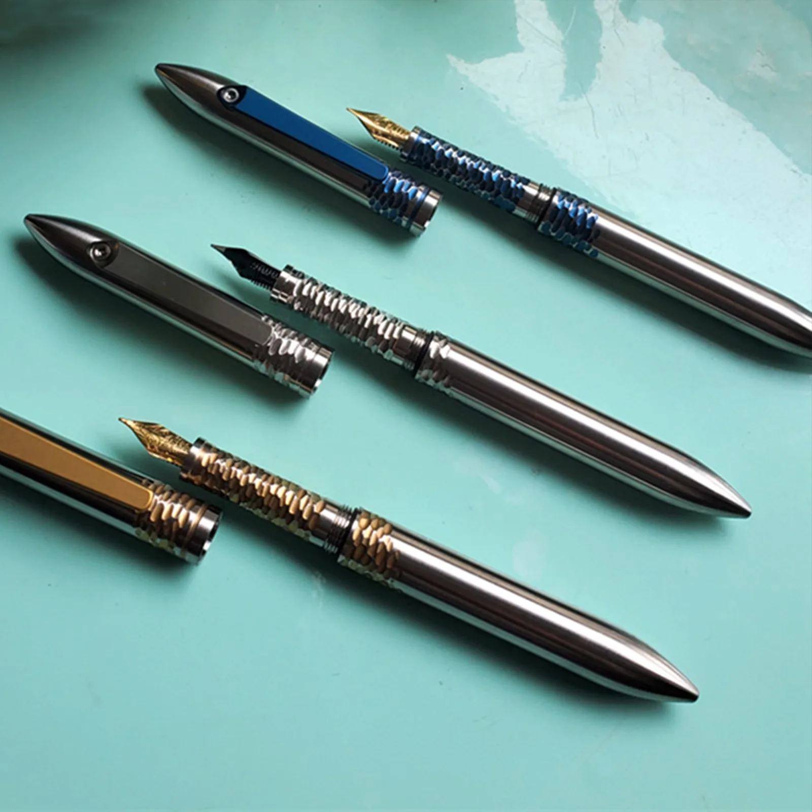 

Перьевая ручка из титанового сплава TC4 с F-образным перьевым наконечником 0,6 мм, с majohn nibs, Шмидтом, для бизнеса, офиса, школы, детские подарки
