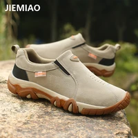 jiemiao new breathable men hiking shoes outdoor jungle trail trekking sneakers comfortable slip on mountain climbing sports shoe