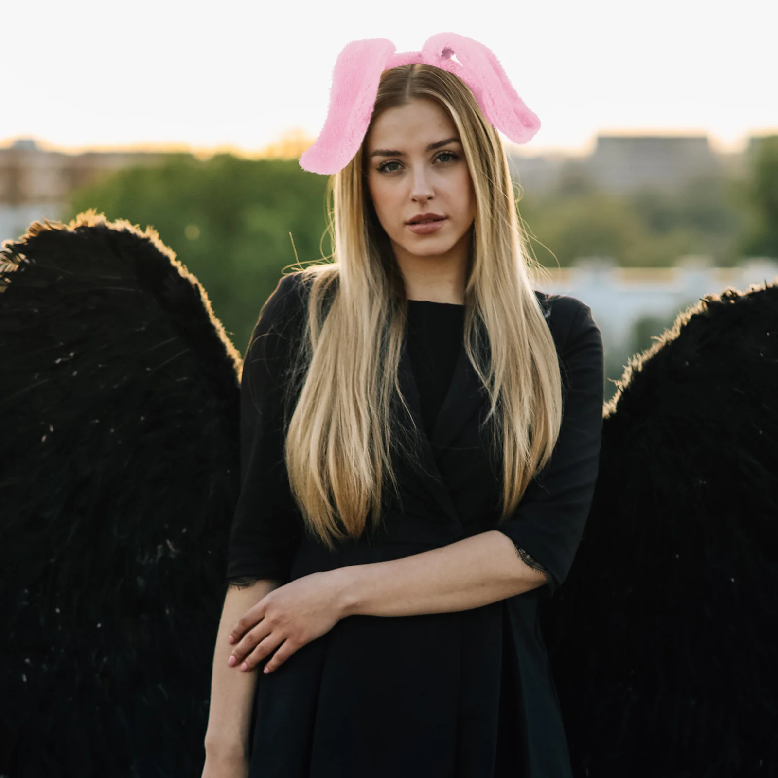 Повязка на голову с ушками животных и блестками аксессуары для волос девочек