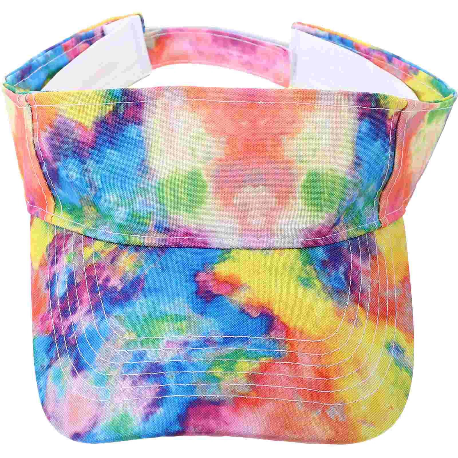 

Tie Dye Cap Visor Cap Fashionable Tennis Cap Women Athletic Cycling Visor Hat