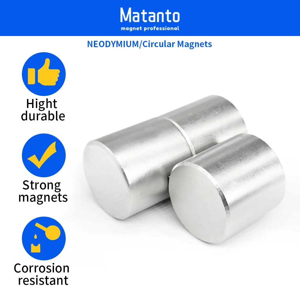 

1/2PCS 30x30 Bulk Round Search Magnet N35 Thick Powerful Strong Magnetic Magnets 30x30mm N35 Circuler Neodymium Magnet 30*30 mm