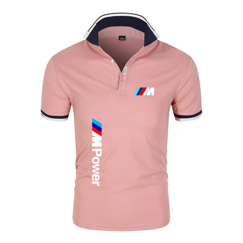 2022 Summer Fashion short sleeve casual Brand  M car logo Printing Men's POLO shirt Power high quality Cotton Men's short sleeve