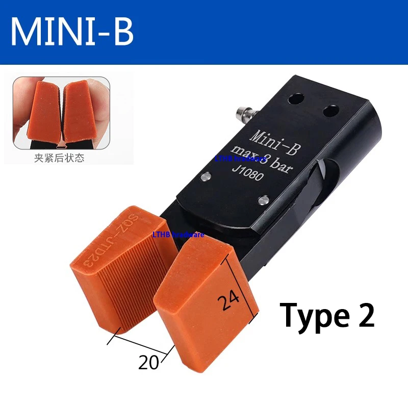

Пневматический зажим-манипулятор, мини-захват с противоскользящей резиновой накладкой для литья под давлением, зажим для водяного носика, приспособление для руки робота
