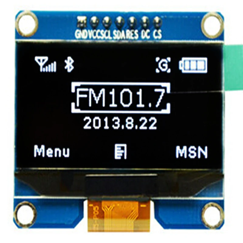 1.54 Inch 7PIN White OLED Screen Module SSD1309 Drive IC Compatible For SSD1306 IIC/SPI Serial Interface 128*64 | Электронные