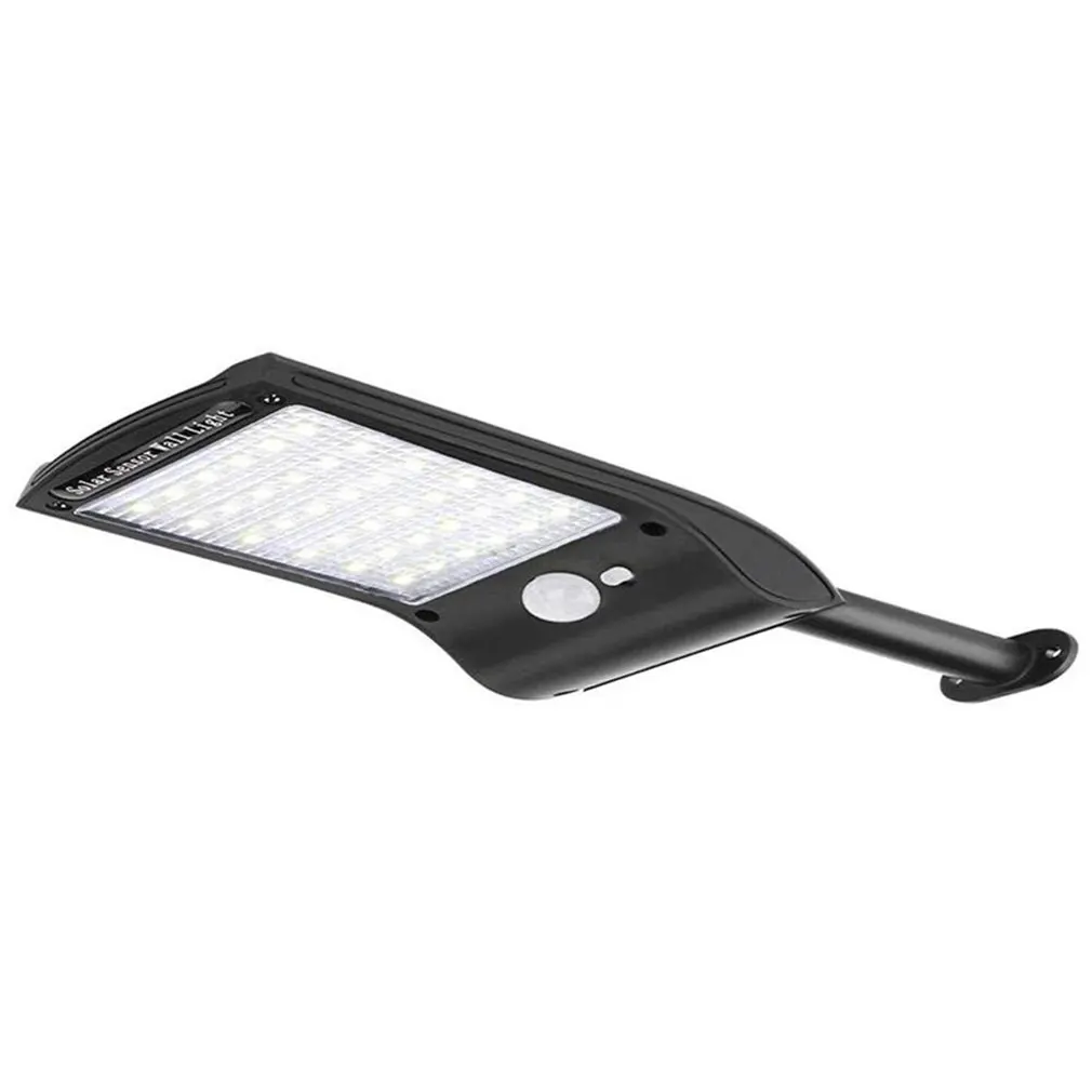 36 LED Outdoor Solar Gutter Lights Wall Sconces With Rotatable Mounting Pole Solar Powered Motion Sensor Security Lights