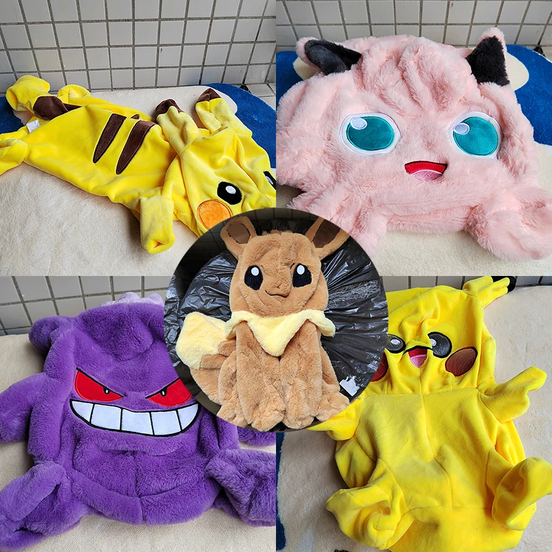 

Huge Eevee Pokemon Gengar Pikachu Jigglypuff Holster Plush Toys Pokémon Kawaii Semi-finished Leather Holster Pillow Gift for Kid