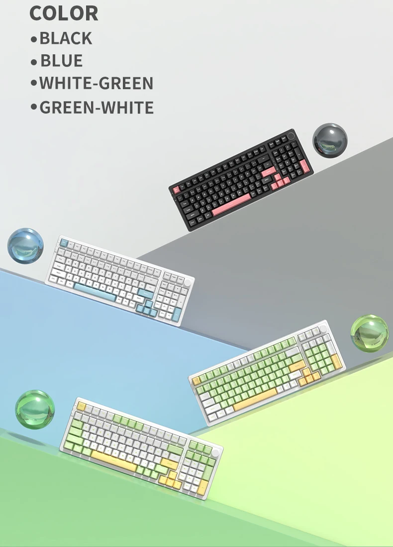 Клавиатура Ajazz Механическая Беспроводная игровая 100 клавиши RGB - купить по