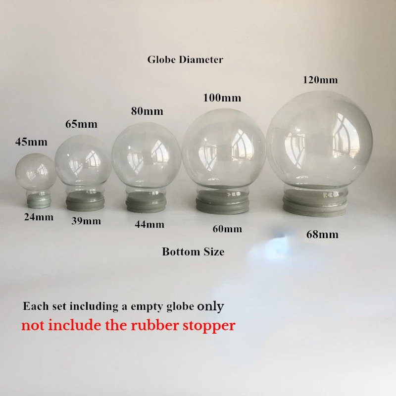 Рекламный подарок пустой стеклянный снежный шар диаметром 45/65/80100/120 мм оптовая