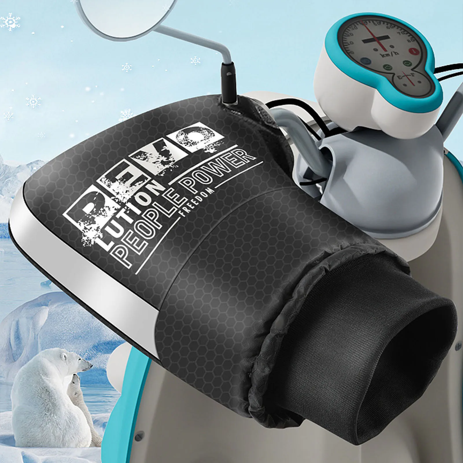 1 пара зимних уличных мотоциклетных перчаток на руль зимняя защита для рук