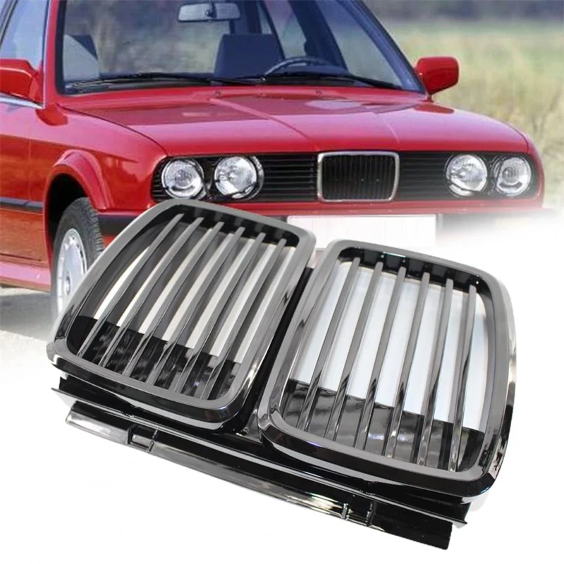 

Gloss Black M-Color Front Kidney Grill for BMW E30 325i 318i 3-Series 1982-1994